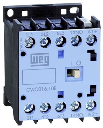 WEG CWC Contactor, 24 V ac Coil, 3-Pole, 9 A, 4 kW, 3NO, 690 V ac
