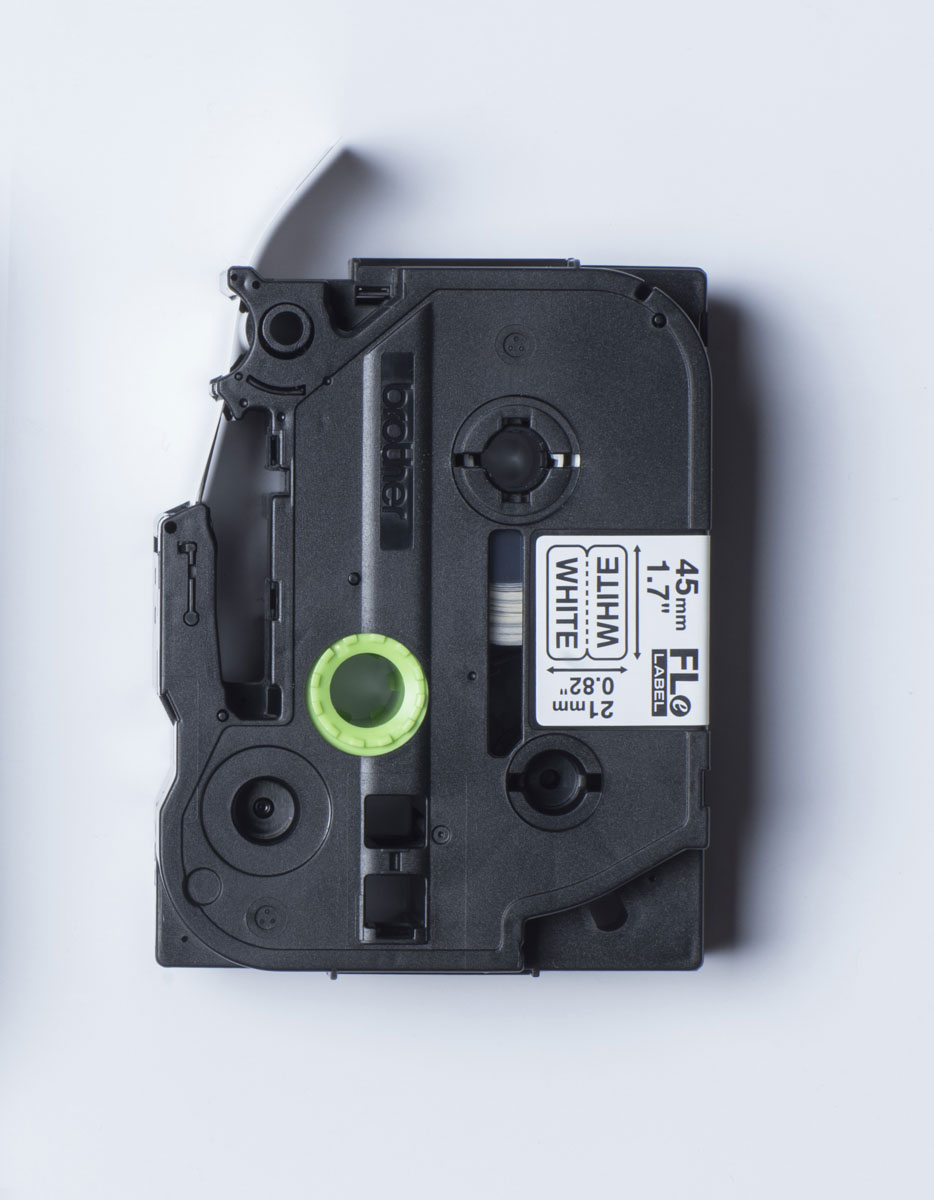 Brother Black on White Label Printer Tape, 45 mm Width, 45mm Label Length, 21mm Label Width