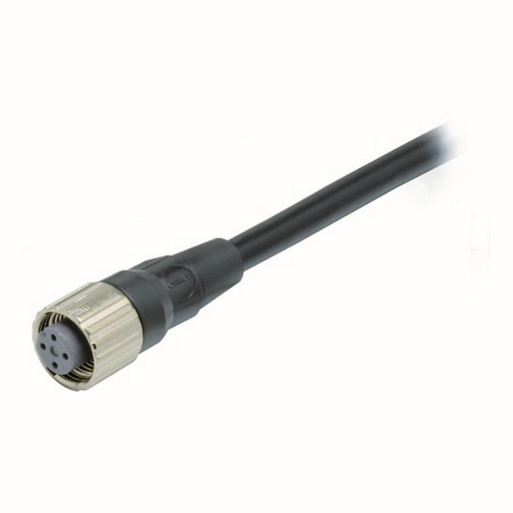 Omron Female 4 way M12 to Free End Sensor Actuator Cable, 5 m