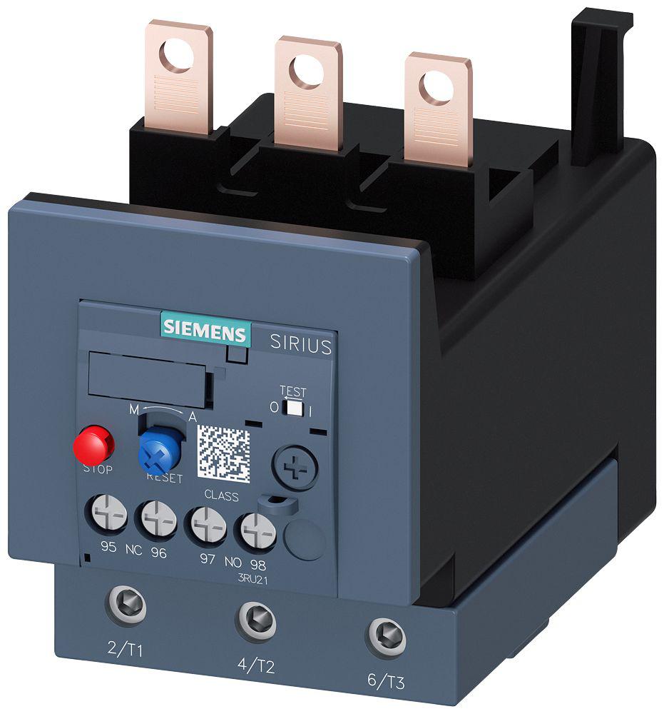 Siemens SIRIUS 3RU2 Thermal Overload Relay, 63 A F.L.C, 3 A Contact Rating, 690 V, SIRIUS