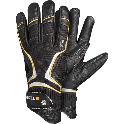 Tegera TEGERA Black Leather Work Gloves, Size 10