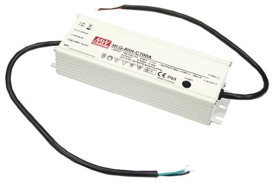 MEAN WELL LED Driver, 84 → 129V Output, 90.3W Output, 700mA Output, Constant Current Dimmable