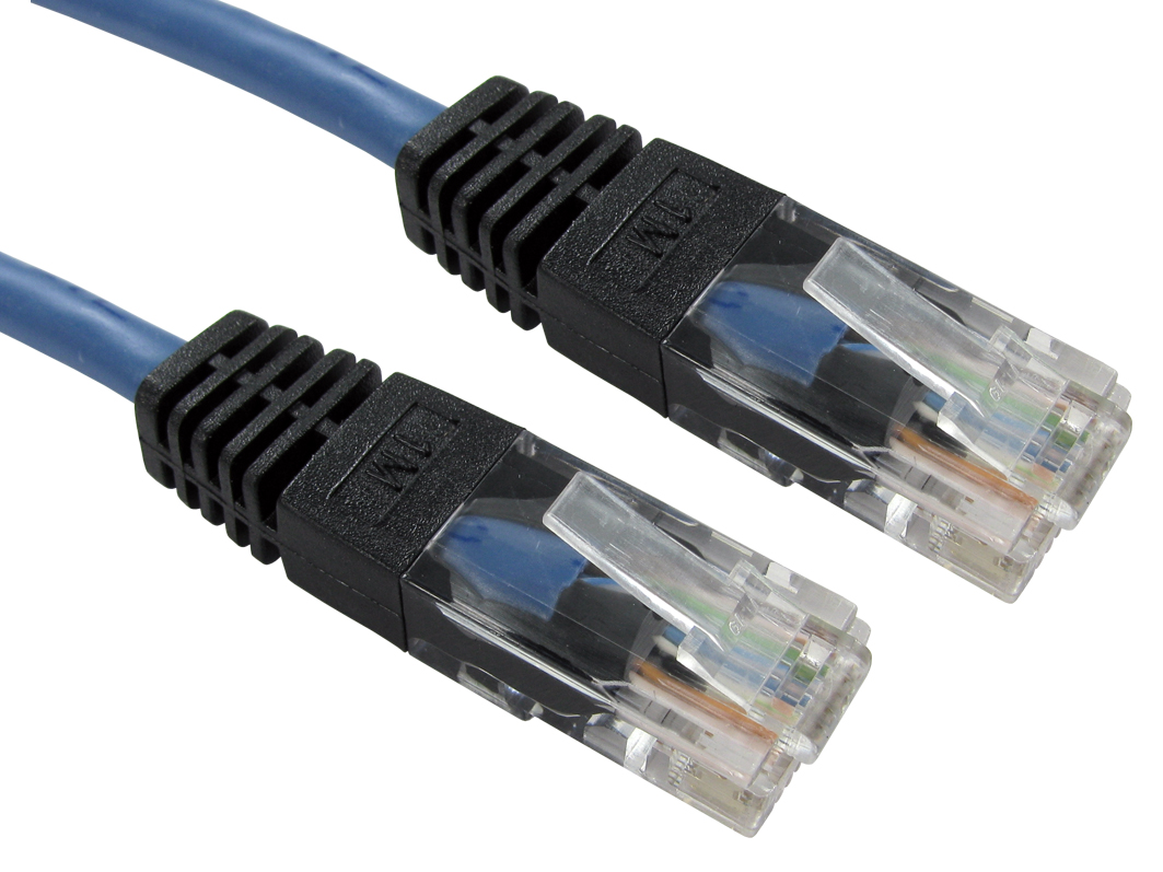 RS PRO, 5m Cat5e, Blue RJ45 to Male RJ45 Male, UTP Unshielded, Terminated PVC Sheath