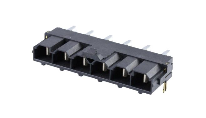 Molex Mini-Fit Sr Series Right Angle Through Hole PCB Header, 6 Contact(s), 10 mm Pitch, 1 Row, Shrouded