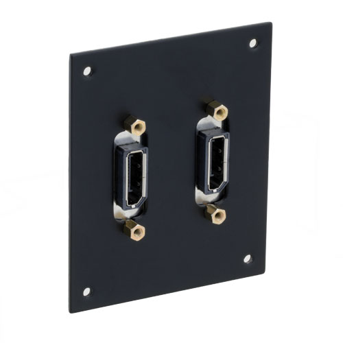 L-Com 2 Way Female Audio & Video Faceplate