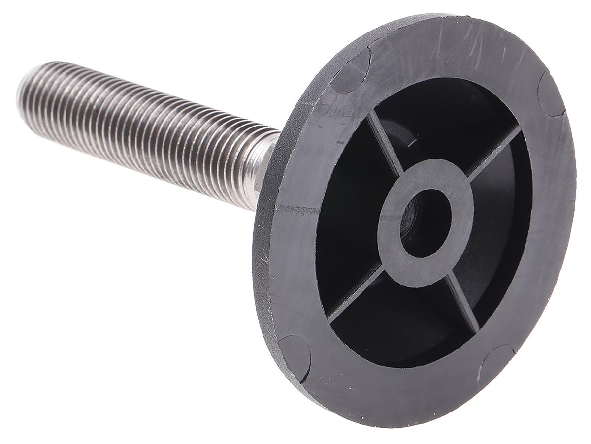 Nu-Tech Engineering M16 PA Reinforced Nylon Adjustable Foot, 1500kg Static Load Capacity 10° Tilt Angle