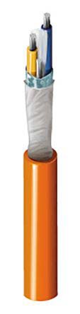 Belden 3076F Multi-Core Industrial Cable, 2 Cores, 0.9 mm² 18 AWG, Screened, 152 m, Orange Polypropylene Sheath