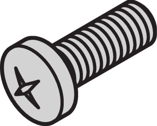 nVent SCHROFF Screw for Use with Eurorack, Front Panels, Novastar, Varistar, Varistar CP, M6 Thread, 100 Piece(s)