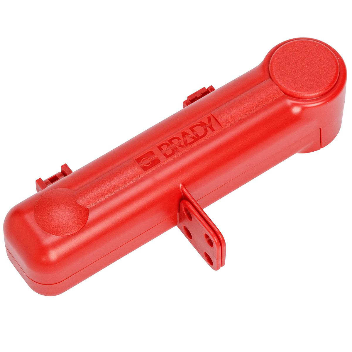 Brady Red 4-Lock ABS Butterfly Valve Lockout, 7.92mm Shackle, 50.8mm Attachment