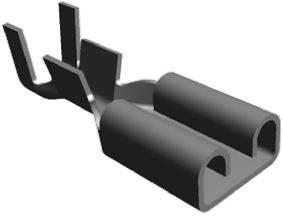 TE Connectivity FASTON .187 Uninsulated Female Spade Connector, Receptacle, 4.75 x 0.51mm Tab Size, 0.5mm² to 1.3mm²