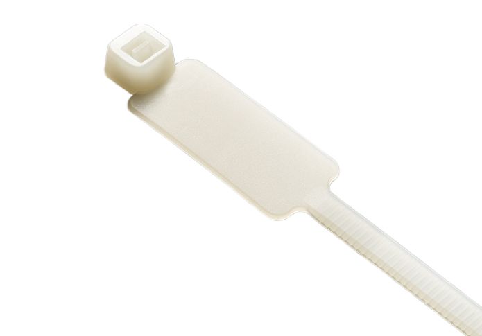 RS PRO Cable Ties, 270mm x 4.6mm, Natural Nylon, Pk-100