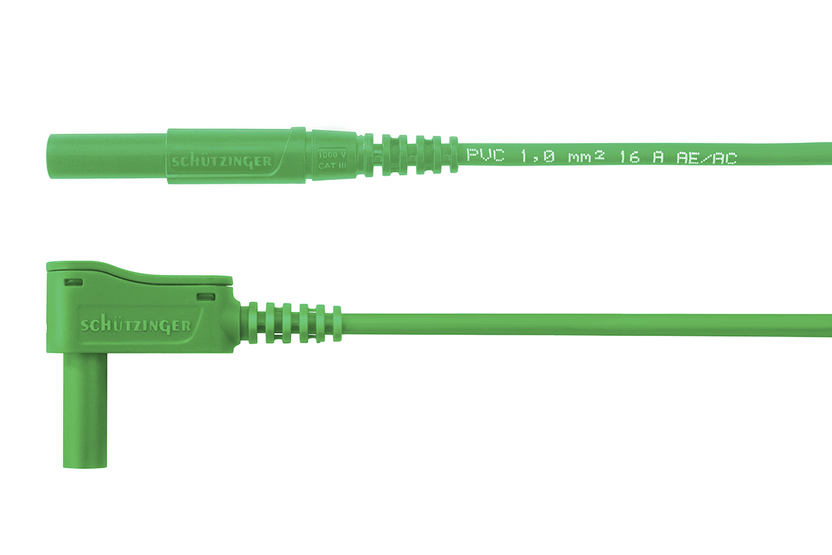 Schutzinger Test lead, 16A, 1kV, Green, 2m Lead Length
