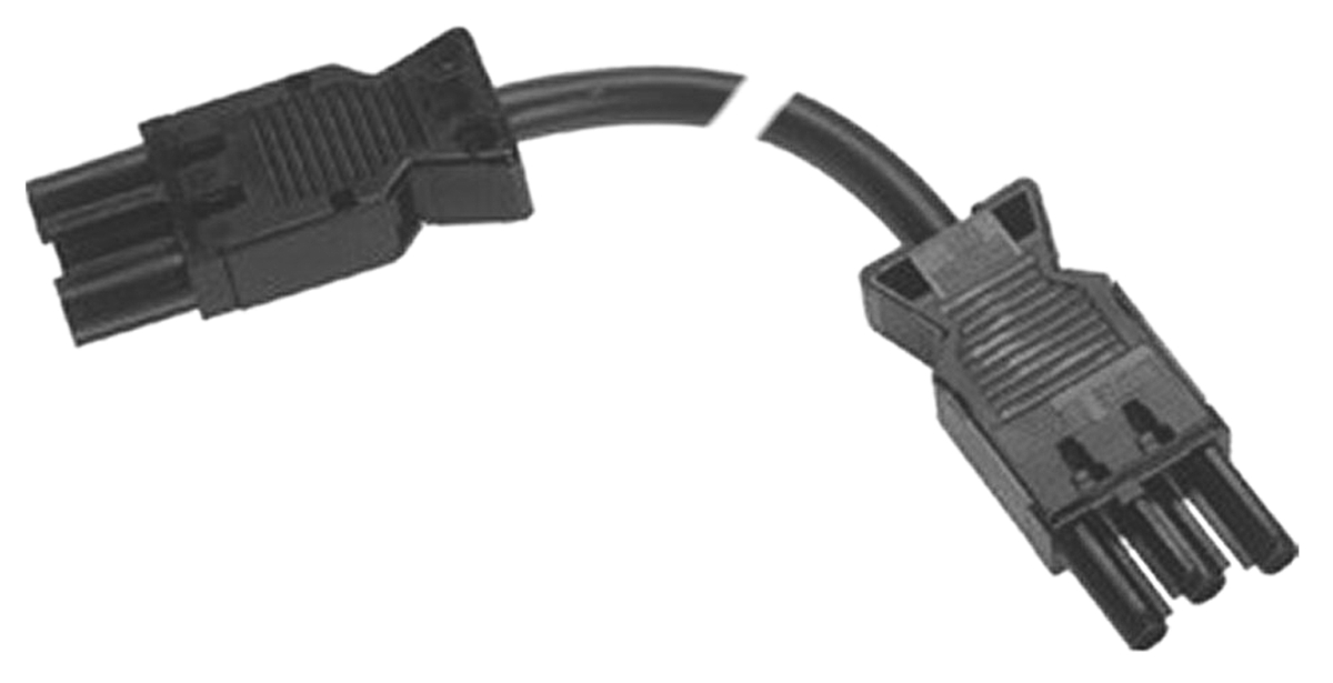 Wieland GST18I3 Series Cable Assembly, 3-Pole, Female to Male, Cable Mount, 16A, IP20