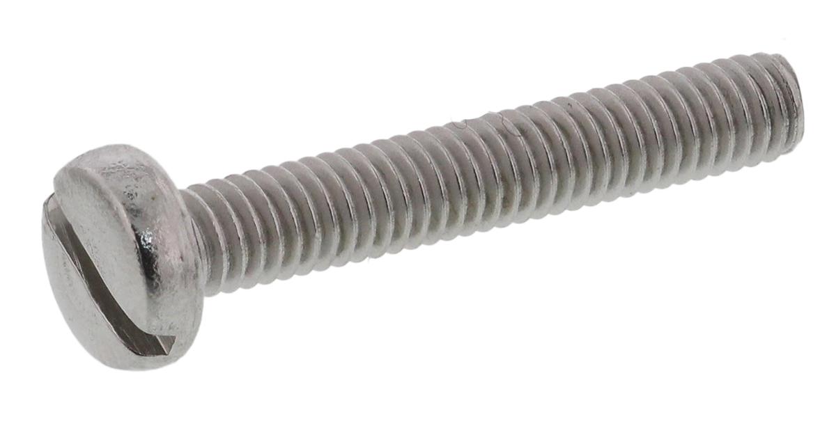 RS PRO Slot M2.5 Pan Steel Machine Screws DIN 85 x 10.0mm