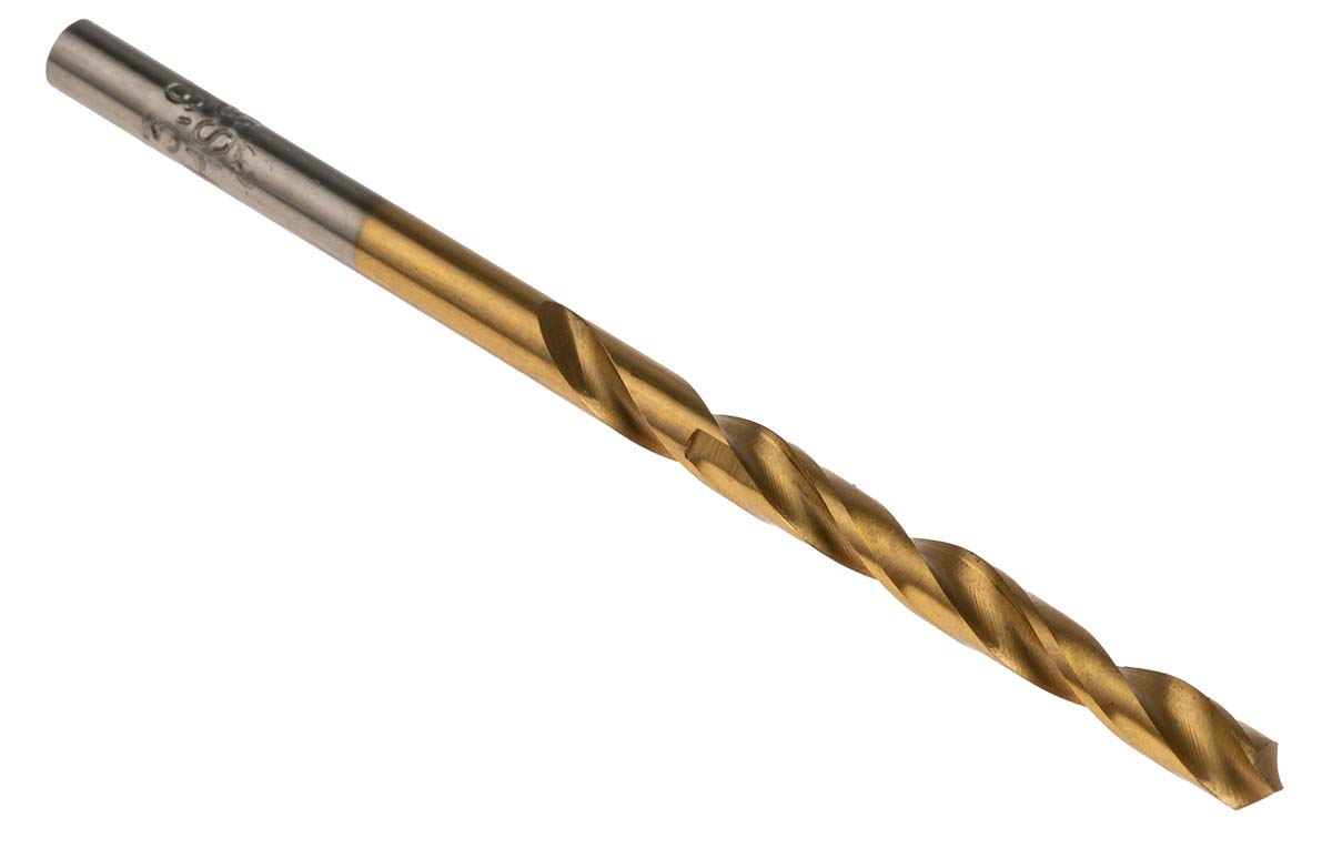 RS PRO HSS Twist Drill Bit, 3.9mm Diameter, 75mm Overall