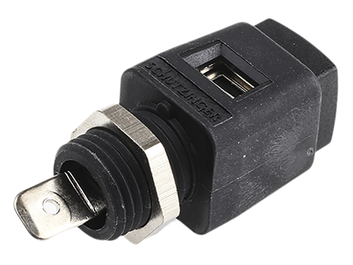 Schutzinger Black Terminal Post, 33 V ac, 70V dc, 16A