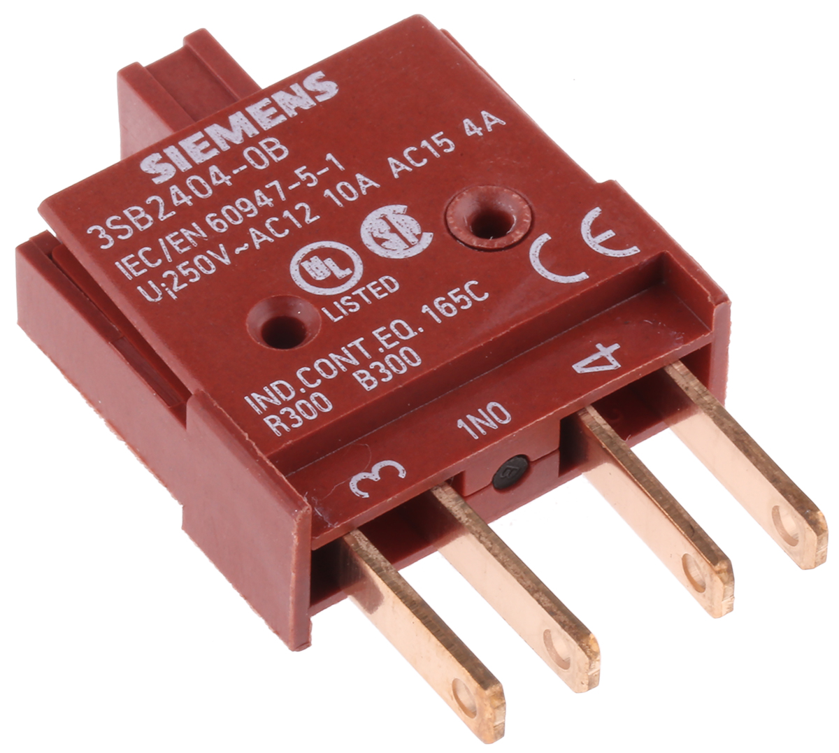 Siemens 3SB2 Series Contact Block for Use with 3SB2, 5 → 230V, 1 NO