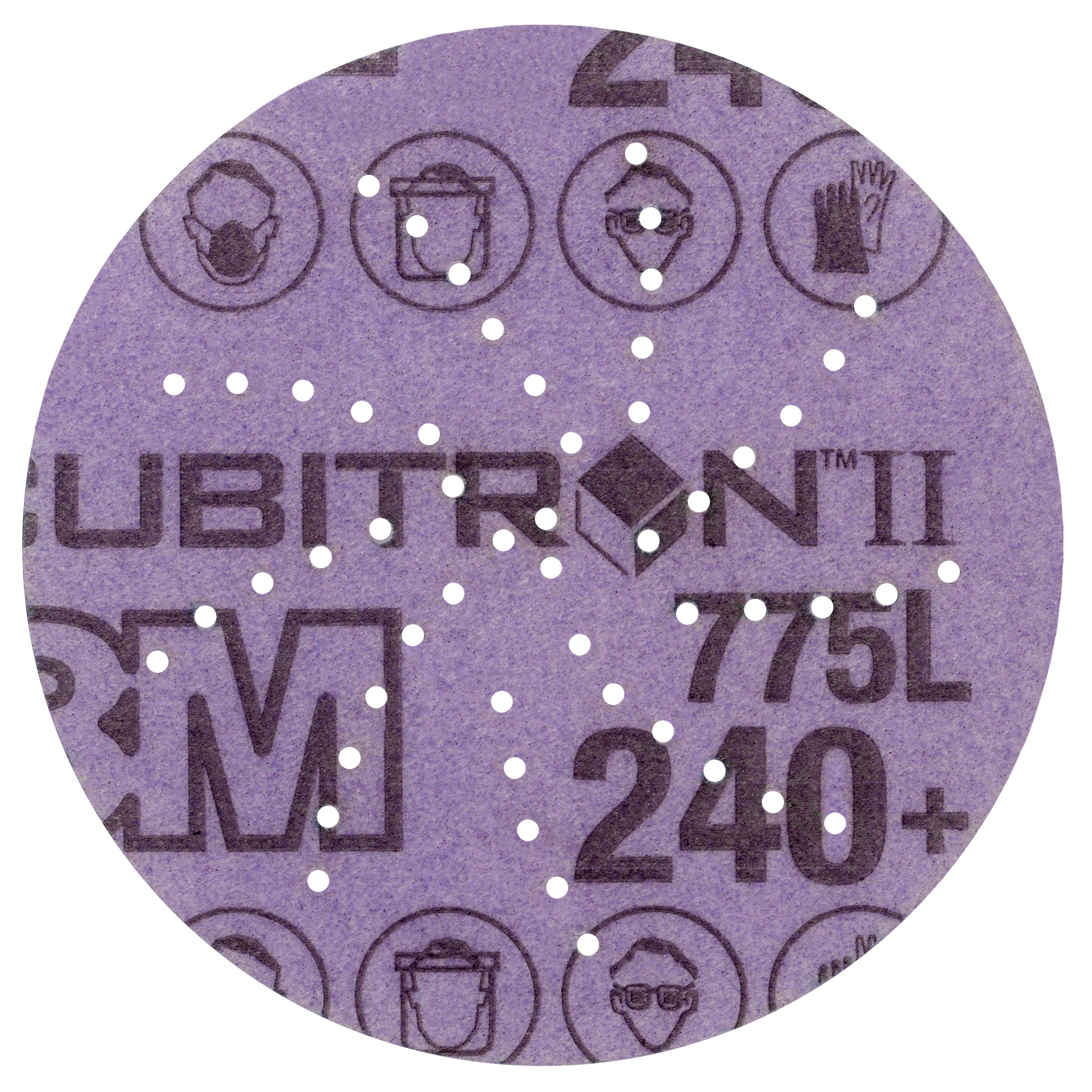 3M 3M Xtract Cubitron II Film Disc 775L Ceramic Sanding Disc, 76.2mm x 0.076mm Thick, 240+ Grade, 240+ Grit, 50/250 in