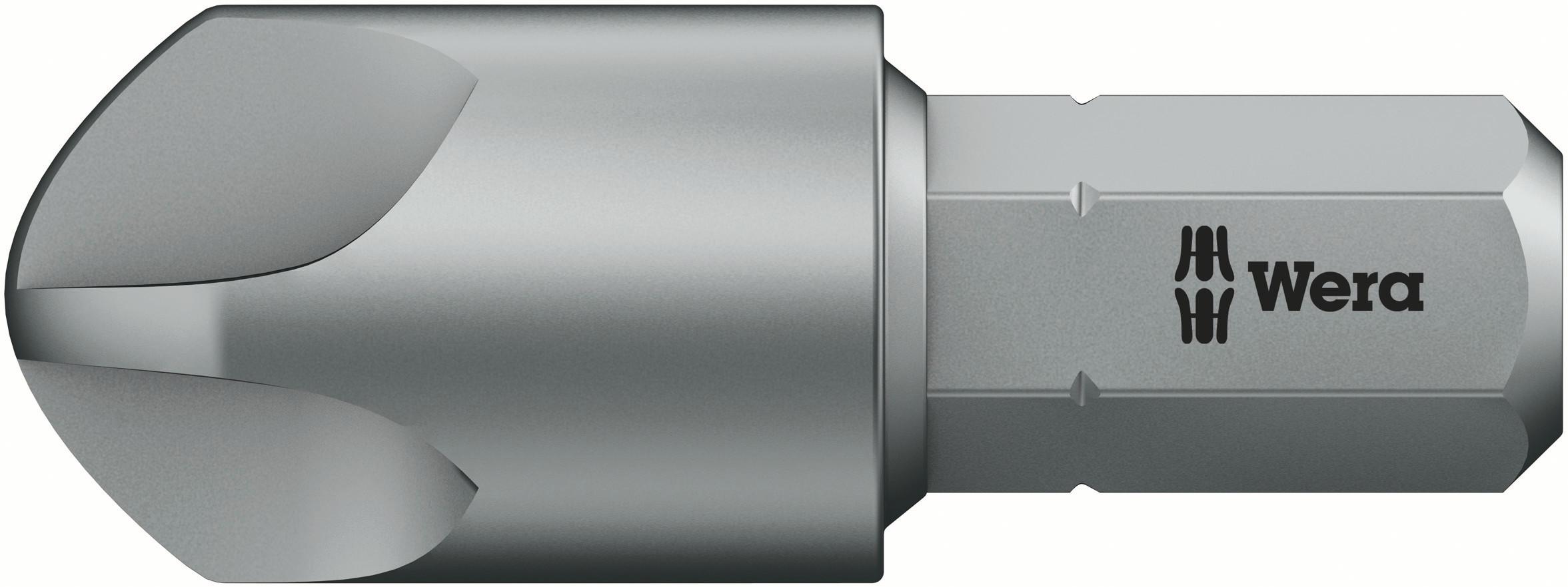 Wera Torq-Set Screwdriver Bit, TQ1/4" Tip, 1/4 in Drive, Hexagon Drive, 25 mm Overall