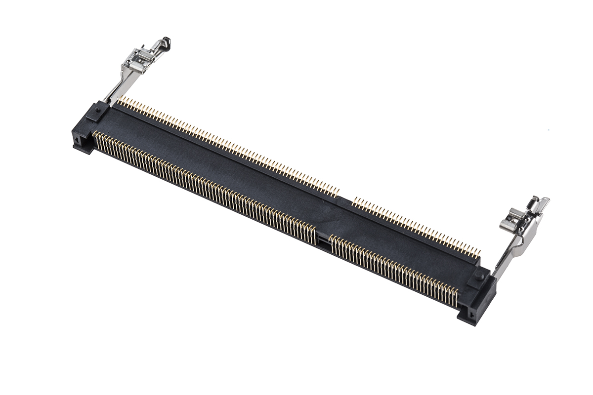 TE Connectivity 0.6mm Pitch 204 Way, Right Angle DDR3 DIMM Socket ,1.5 V