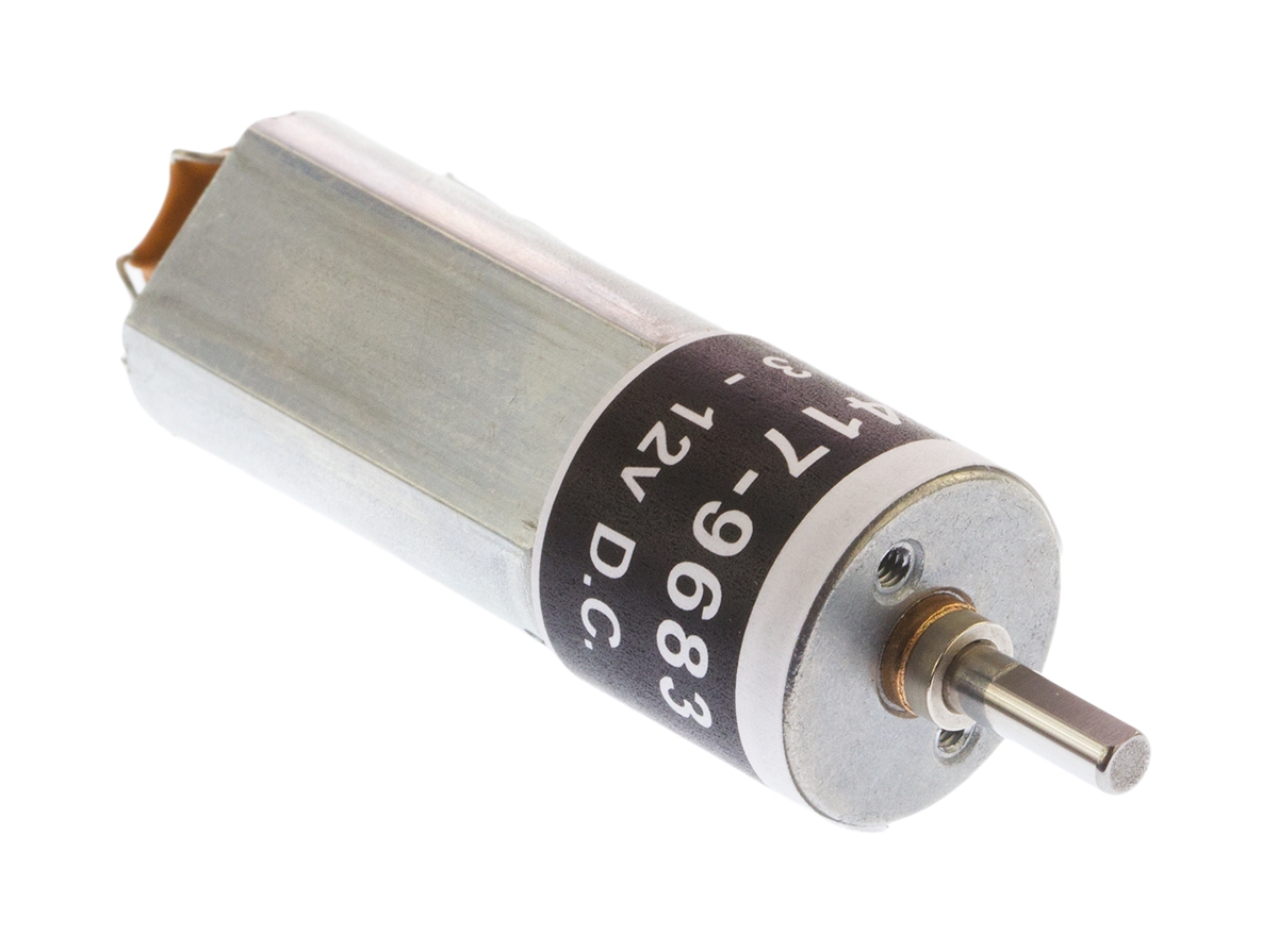 RS PRO Brushed Geared DC Geared Motor, 0.394 W, 12 V dc, 7 mNm, 1550 rpm, 3mm Shaft Diameter