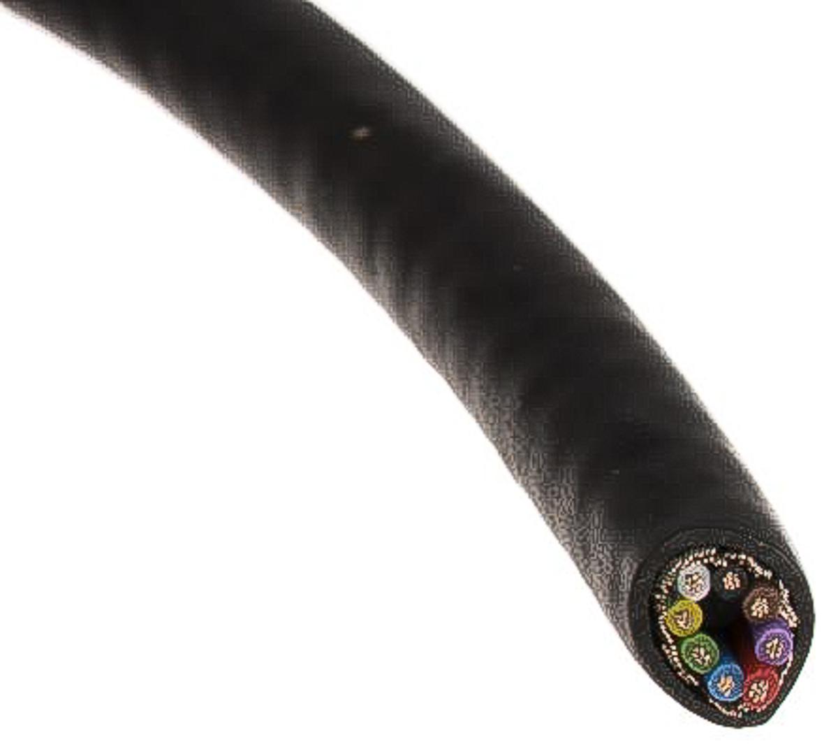 Alpha Wire Xtra-Guard 2 Performance Cable Control Cable, 8 Cores, 0.56 mm² 20 AWG, Screened, 30 m, Black Polyvinyl