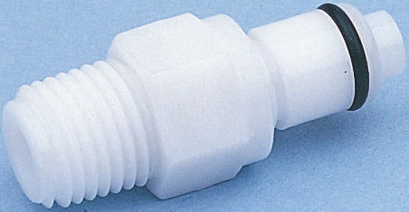 Colder Products Hose Connector, Straight Threaded Coupling, NPT 1/4in, 8.3 bar
