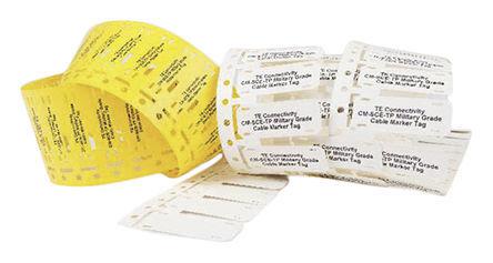 TE Connectivity CM-SCE-TP Yellow Cable Labels, 50.8mm Width, 12.7mm Height, 250 Qty