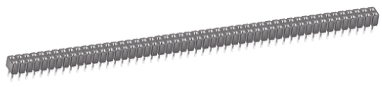 Samtec CES Series Straight Through Hole Mount PCB Socket, 100-Contact, 2-Row, 2.54mm Pitch, Through Hole Termination