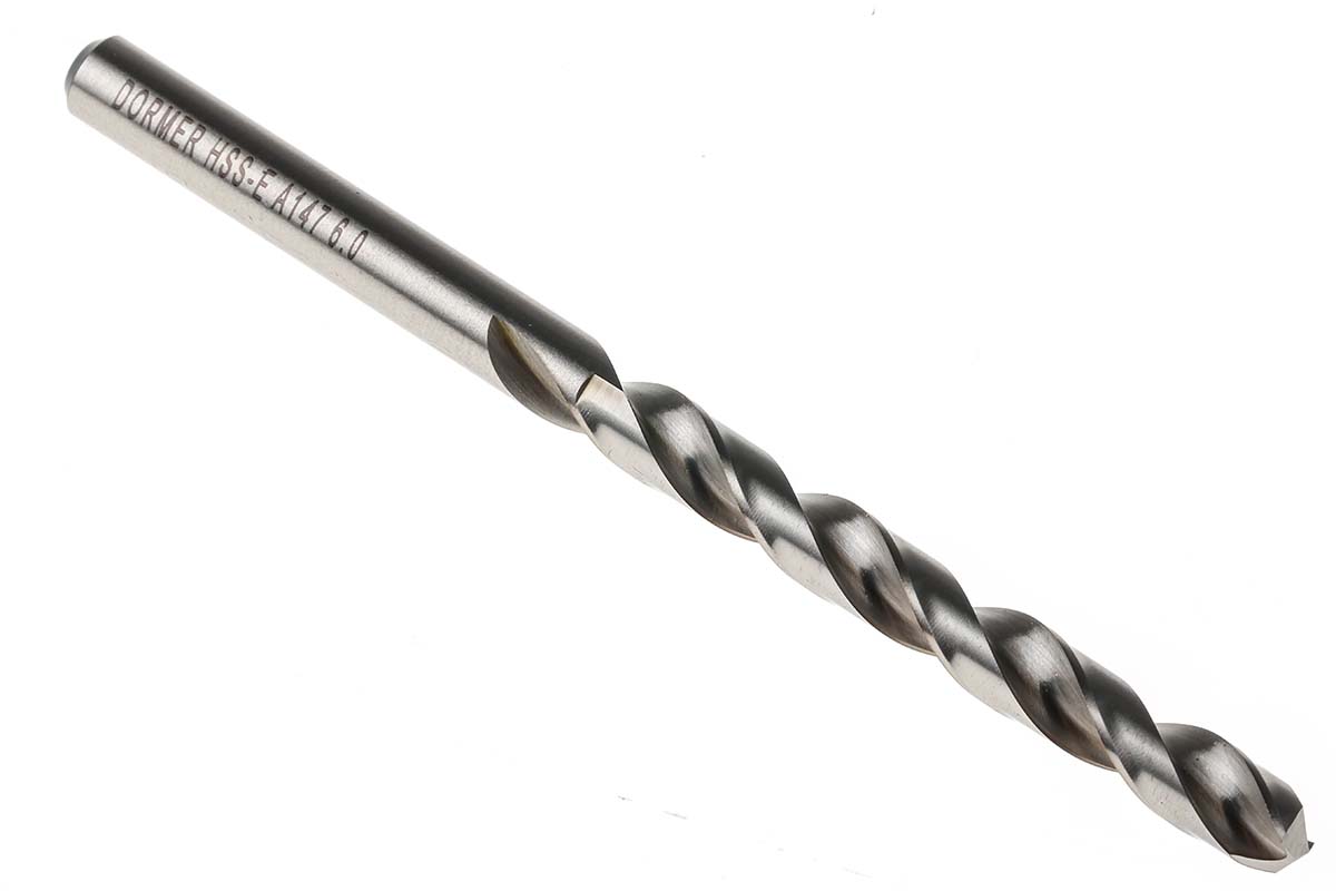 Dormer A147 Series HSS-E Twist Drill Bit, 6mm Diameter, 93 mm Overall