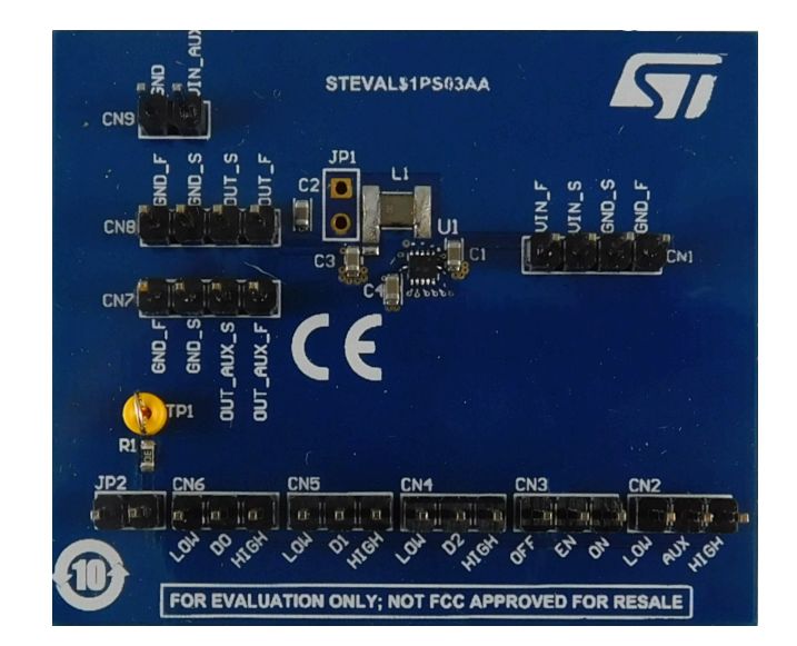 STMicroelectronics STEVAL-1PS03A Step Down Converter for ST1PS03AQTR for Power Supplies & Converters