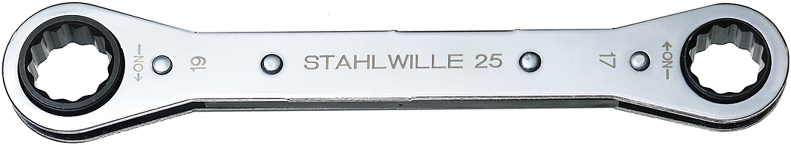 STAHLWILLE 25 Series Ratchet Ring Spanner, 9 x 10mm, 3/4in, Metric, 139 mm Overall