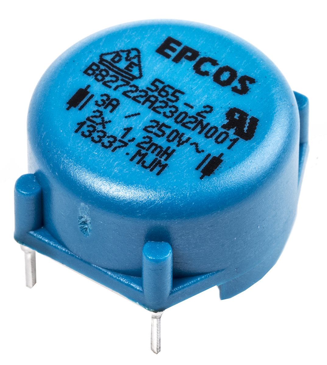 EPCOS 1.2 mH ±30% Ferrite Power Line Choke, 3A Idc, 56mΩ Rdc 250 V ac, B82721A
