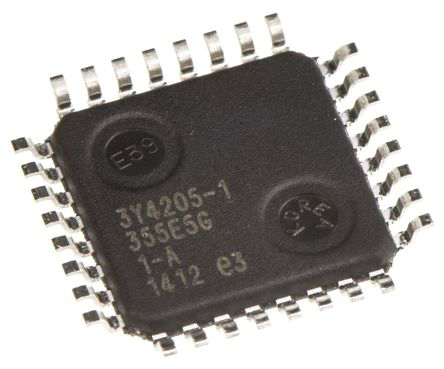 Microchip ATMEGA48-20AU, 8 bit AVR, ATMEGA48 Microcontroller, 20 MHz, 4kB FLASH, 32-Pin TQFP
