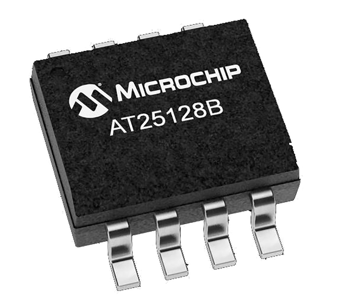 Microchip AT25128B-SSHL-T,  128 kB EEPROM,  80 ns 8-Pin SOIC Serial-SPI