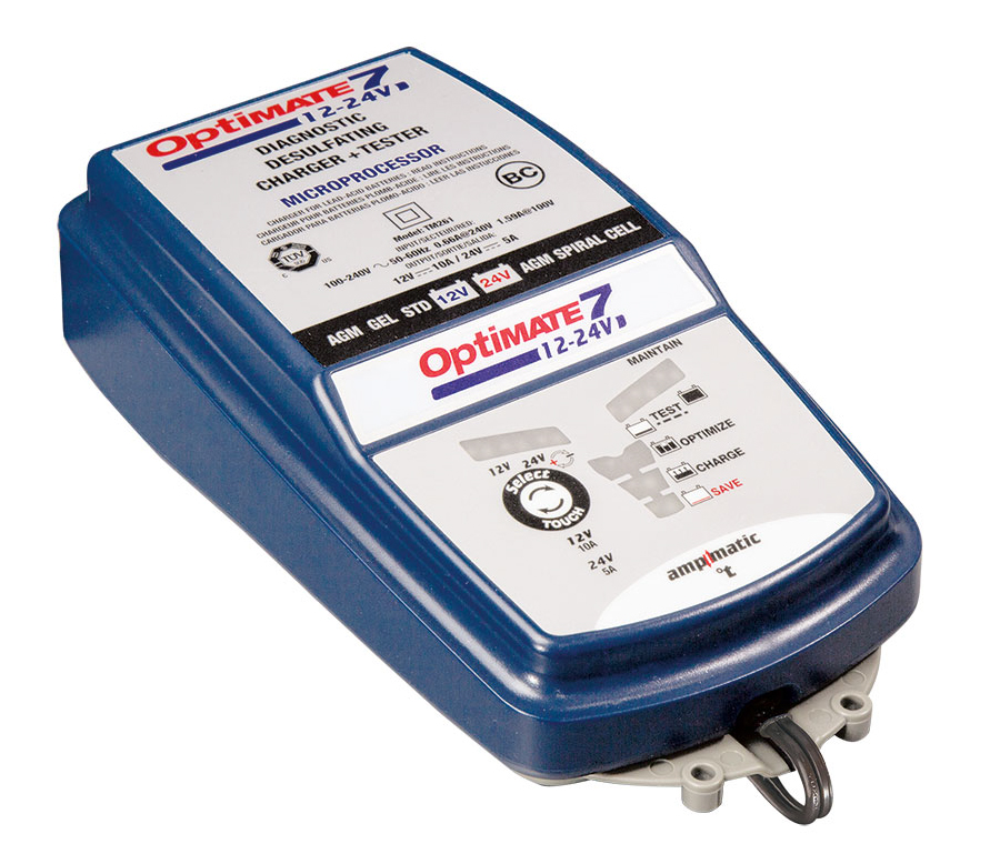 TecMate Optimate 7 Battery Charger For Lead Acid 12 V, 24 V 12V 10A