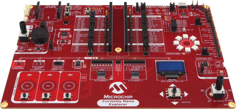 Microchip Curiosity Nano Explorer I2C, SPI, UART Development Board EV58G97A