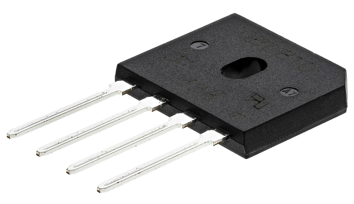 Diodes Inc Bridge Rectifier, 8A, 1000V, 4-Pin