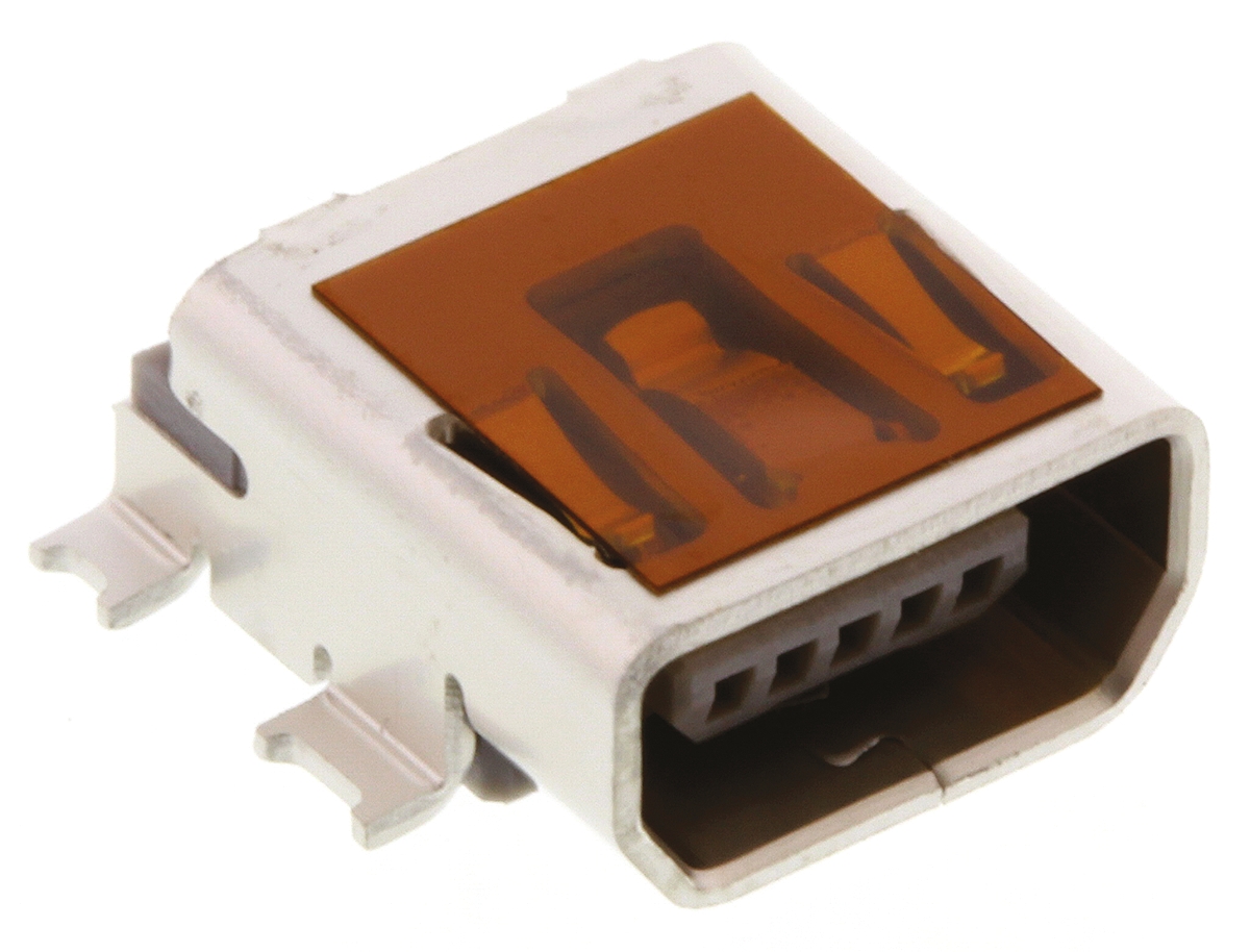 Molex Right Angle, SMT, Socket Type Mini AB Type 2.0 USB Connector