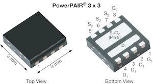 Vishay Siliconix Dual TrenchFET 2 Type N-Channel Power MOSFET, 30 A, 30 V Enhancement, 8-Pin PowerPAIR 3 x 3