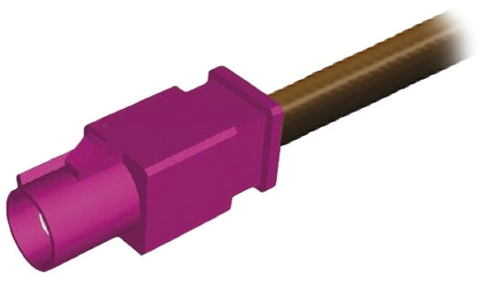 Telegartner Fakra D-Jack Series, 500 mm, RG174 Coaxial, Terminated