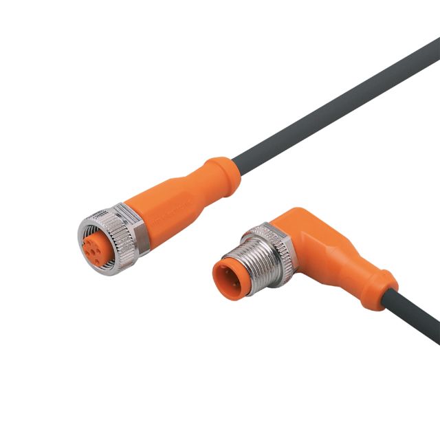 ifm electronic Male 1 way M12 to Female 1 way M12 Sensor Actuator Cable, 0.3 m