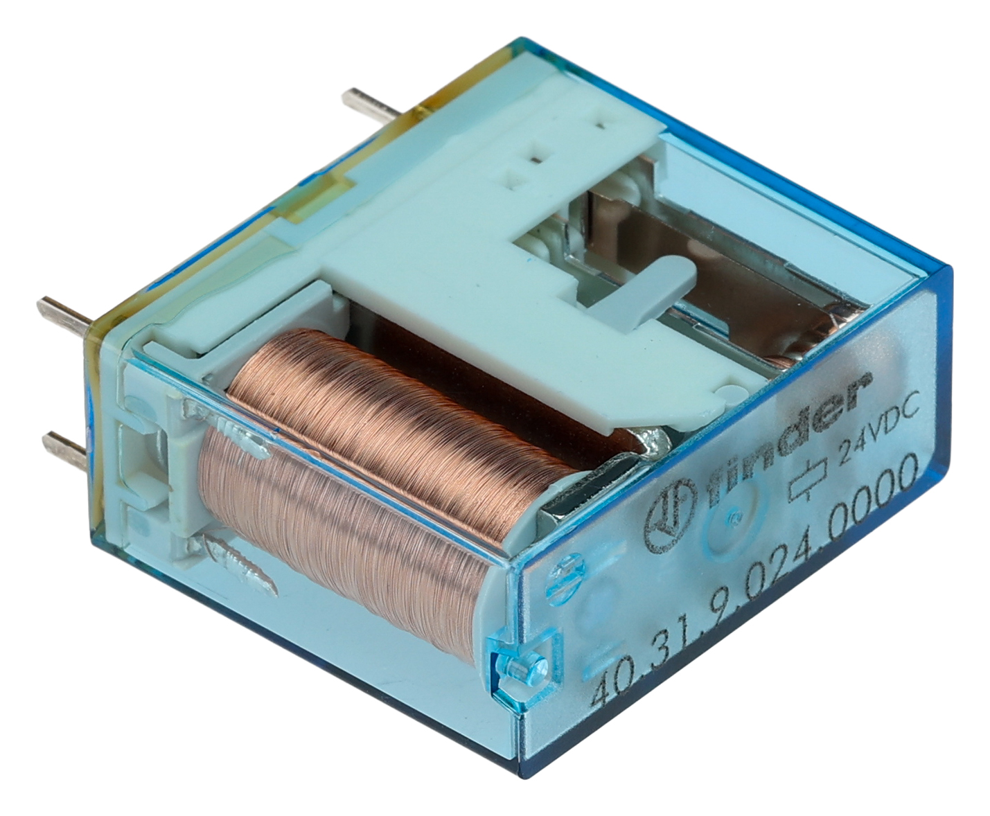 Finder PCB Mount, Plug In Power Relay, 24V dc Coil, 12A Switching Current, SPDT