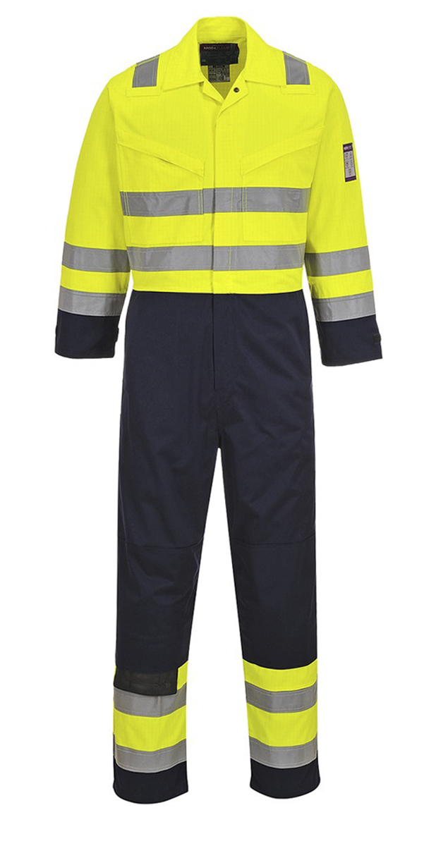 Portwest Yellow Reusable Hi Vis Overalls, L