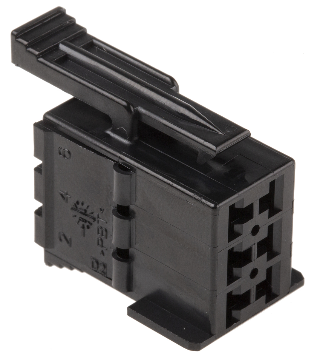 TE Connectivity, Junior Power Timer Automotive Connector Socket Black 6 Way 929504-2
