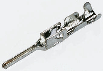 TE Connectivity Mini-Universal MATE-N-LOK Series Male Crimp Terminal, 26AWG Min, 22AWG Max
