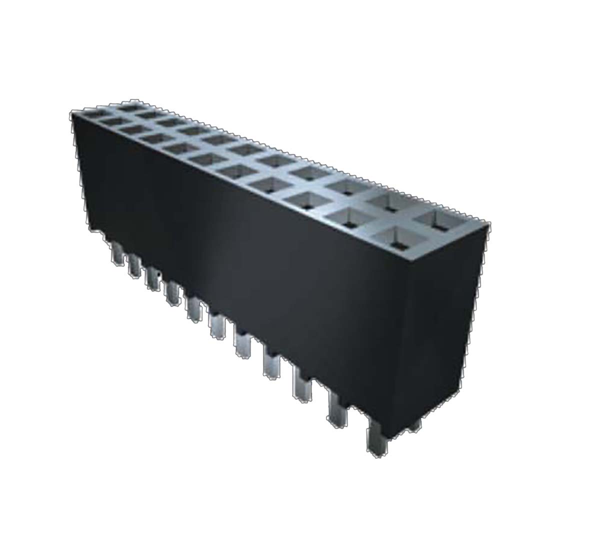 Samtec SSW Series Right Angle Through Hole Mount PCB Socket, 14-Contact, 2-Row, 2.54mm Pitch, SMT Termination