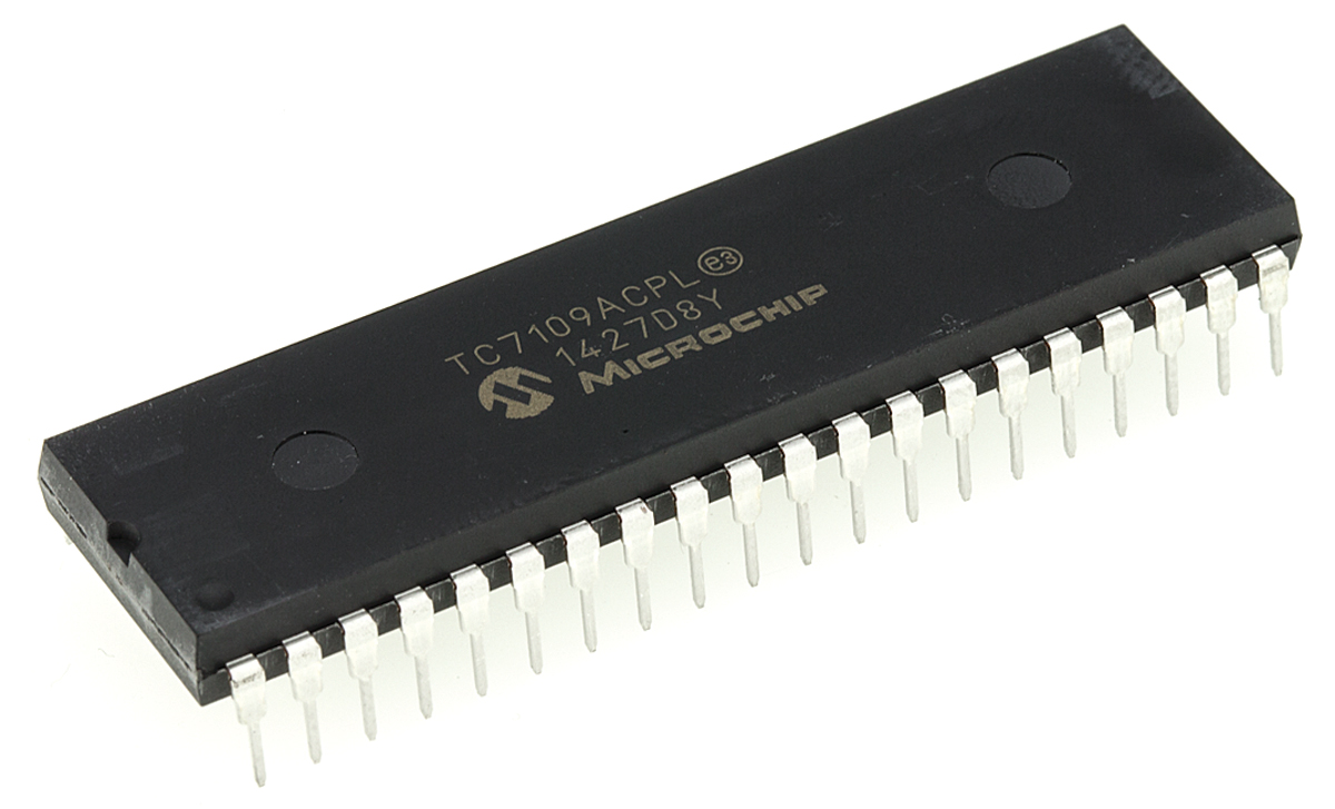 Microchip, 12-bit + Sign- ADC 0.01ksps, 40-Pin PDIP