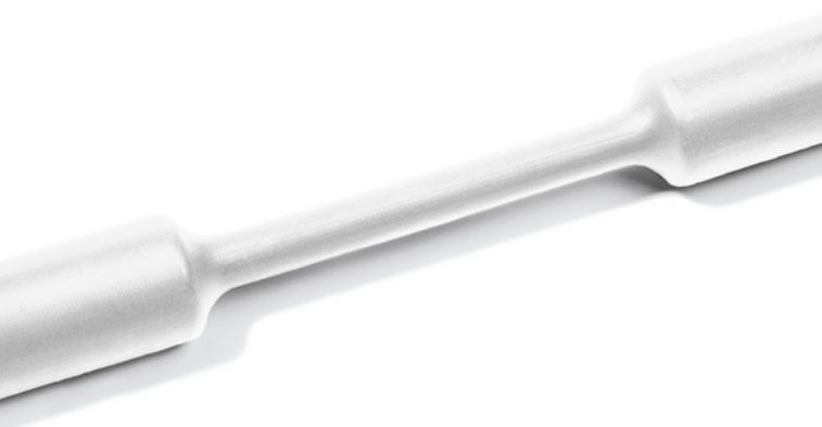 HellermannTyton Heat Shrink Tubing, White 1.6mm Sleeve Dia. x 30m Length 2:1 Ratio, 309-61119 Series