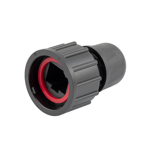 L-Com WP6 Series Male Ethernet Connector, Cable Horizontal